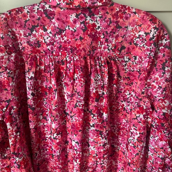 NWOT/EUC J.JILL Beautidul Floral Button-Down Blouse, SZ M - Picture 6 of 11